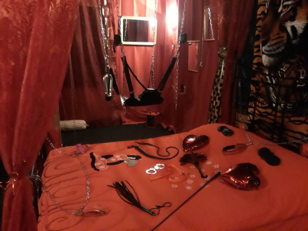 Op de foto zie je de BDSM ruimte die te huur is voor een paar uur of bijvoorbeeld een overnachting.